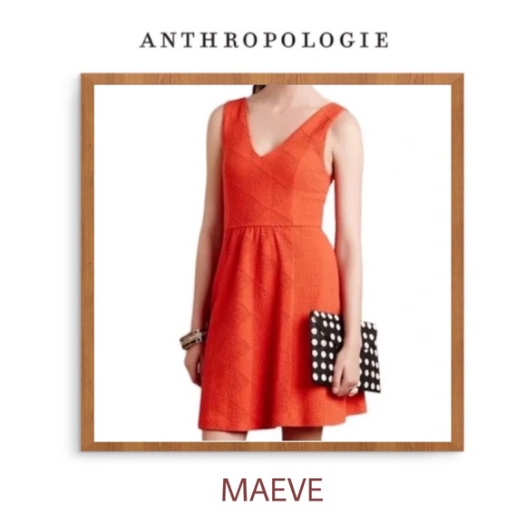 Maeve Dresses & Skirts - Maeve by Anthropologie orange textured dress, like new, petite size 00 #247